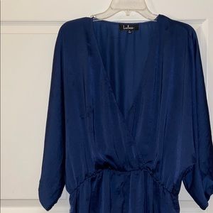 Lulus Navy Silky Romper